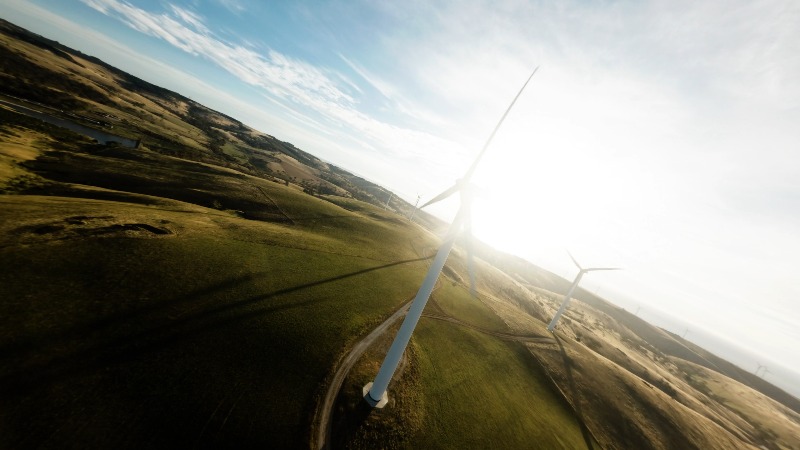 Fpv, Wind Turbine, Drone, Sustainable Power by Brad Day – Stock Footage ...