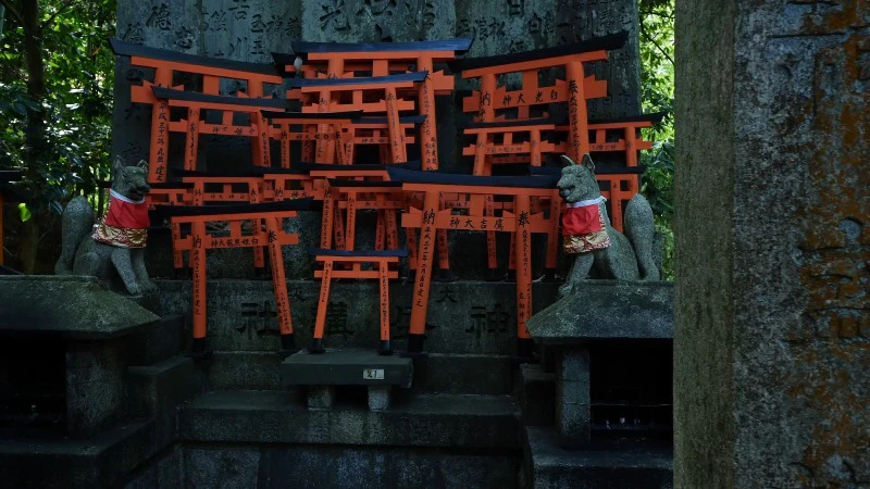 Kyoto, Fushimi Inari Taisha, Foxes, Statues by Sango Films – Stock ...