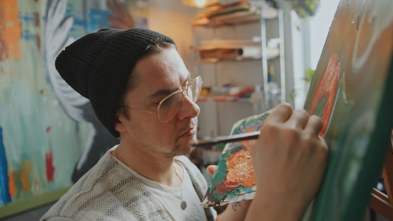Brush, Artist, Painting, Studio by Yuki Film – Stock Footage | Artlist
