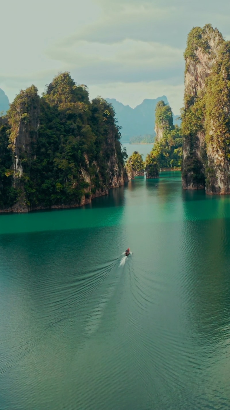 Khao Sok Thailand Boat National Park By Nathan Moine Stock Footage Artlist