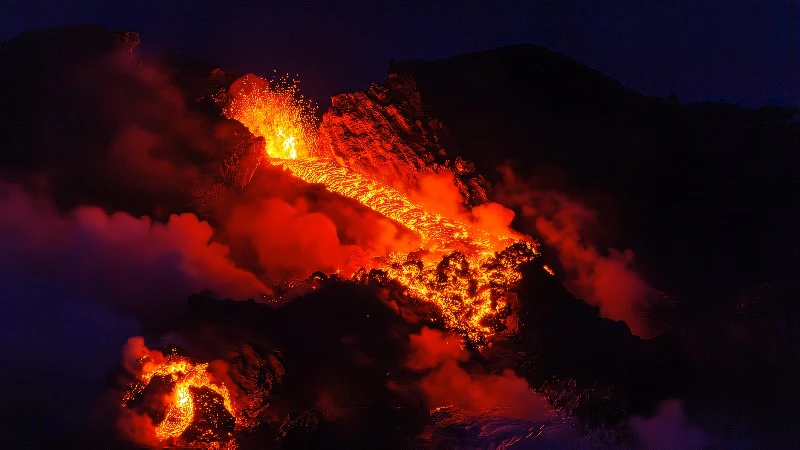 Lava Flow, Volcanic Eruption, Molten Rock, Glowing Lava by Guillaume ...