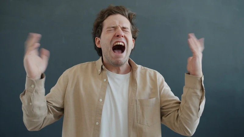 Man, Frustrated, Shouting, Expression by VITALY GARIEV – Stock Footage ...