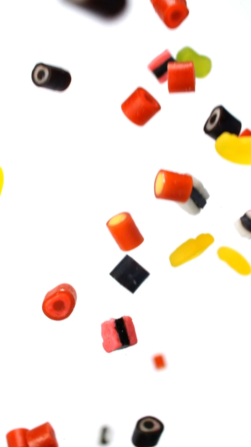 White Background, Gummies, Falling, Mobile View by Kristian Ozer ...