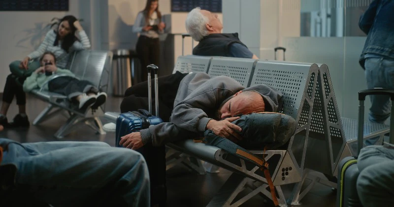 Airport, Passenger, Sleeping, Gate by Frame Stock Footage – Stock ...