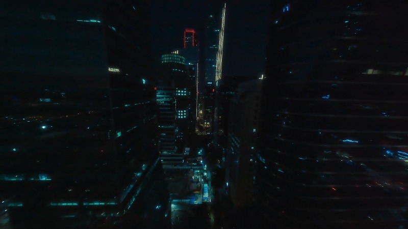 City Lights, Highway Traffic, Drone, Illuminated by Unity (유니티) – Stock ...