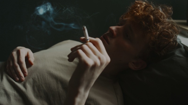 cigarette sad Man, Depression, Sadness, Smoking A Cigarette