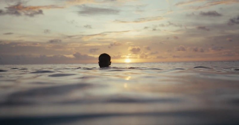Man, Floating, Sea, Shore by Spencer Frost – Stock Footage | Artlist