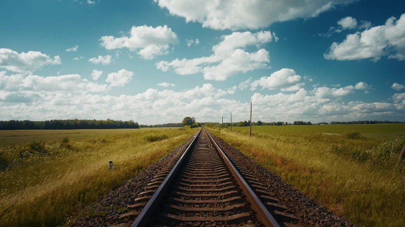 Latvia, Train Rails, Farm, Countryside by Reinis Kaspars – Stock ...
