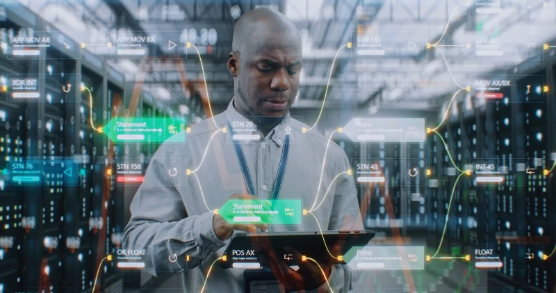 Man, Data Center, Computer Engineer, Tech by Frame Stock Footage ...