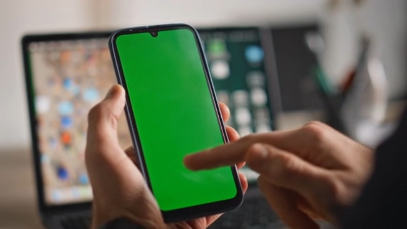 Green Screen Chroma Key Lcd Hand By Stockbusters Stock Footage