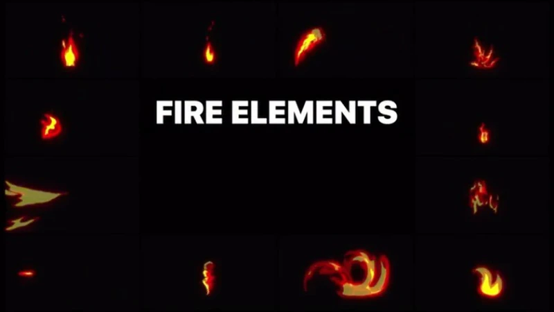 Flash FX Fire Elements video templates | Artlist